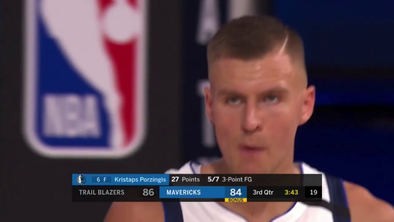 Kristaps Porzingis Career-High 7 3-Pointers vs. Trail Blazers [11.08.20.]