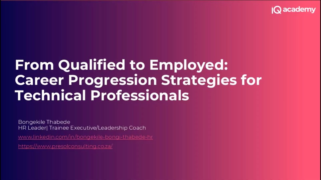 From Qualified to Employed: Career Progression Strategies for Technical Professionals