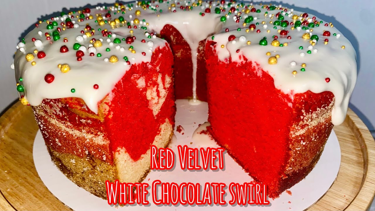 Red Velvet White Chocolate Swirl Cream Cheese Pound Cake | Fridai’s Kitchen