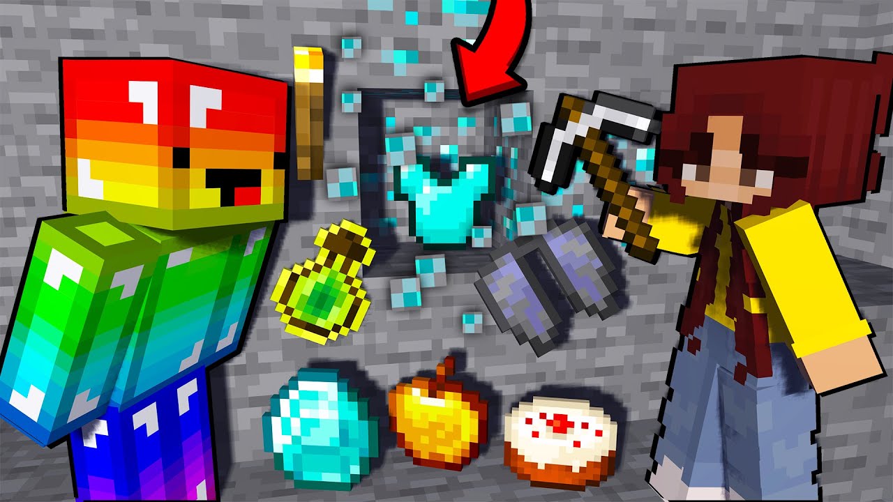 FIECARE BLOCK da ITEME OP pe Minecraft! cu @Adina_Amandina