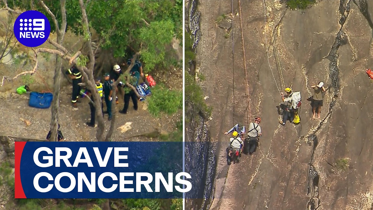 Grave concerns for fallen hiking pair | 9 News Australia