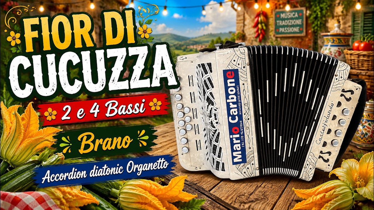 2 e 4 Bassi - FIOR DI CUCUZZA - Brano -  Accordion diatonic Organetto