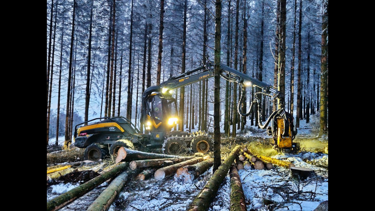 🌲KING in SNOW &bull; Ponsse Scorpion-King / H7 &bull; HarvesterAction &bull; Winterland &bull; Ponsselogging🌲