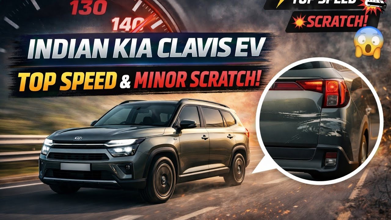 How Fast is the Kia Clavis EV? Top Speed Test + Unexpected Crash | High speed lock on EV