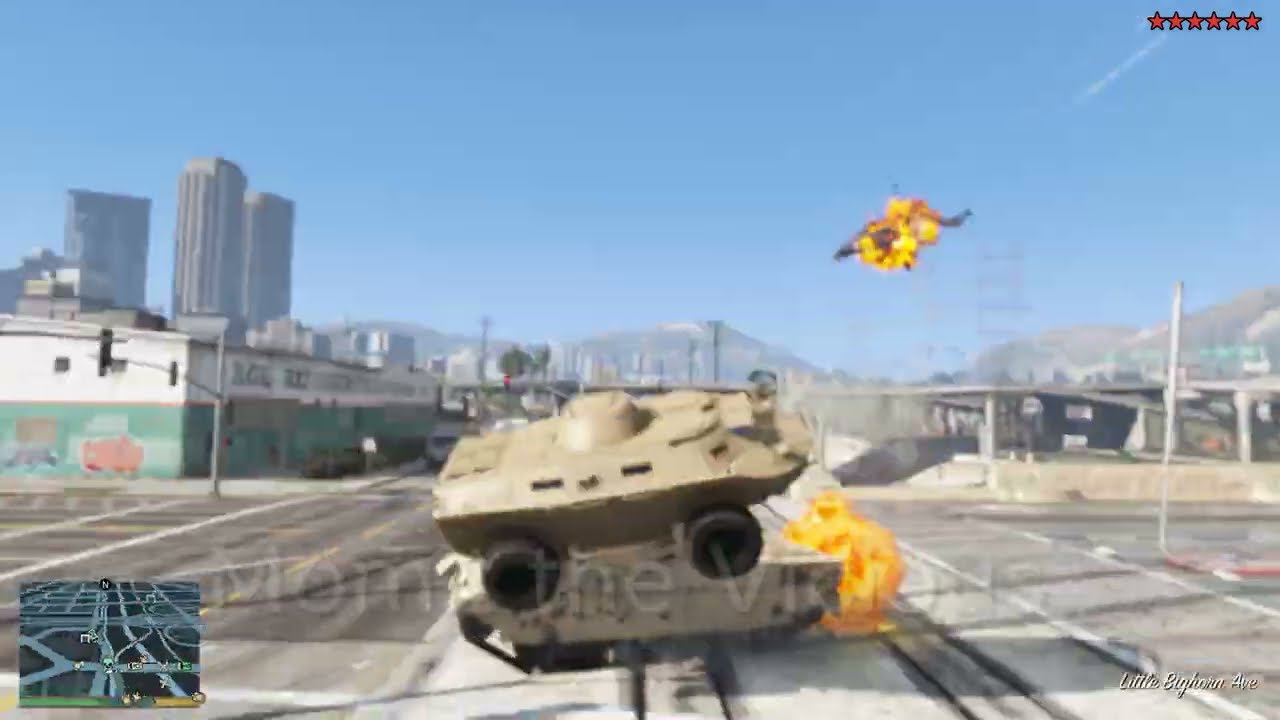 GTA V Franklin's 10 Star Tank Rampage  + Escape [RDE 4.1.3]