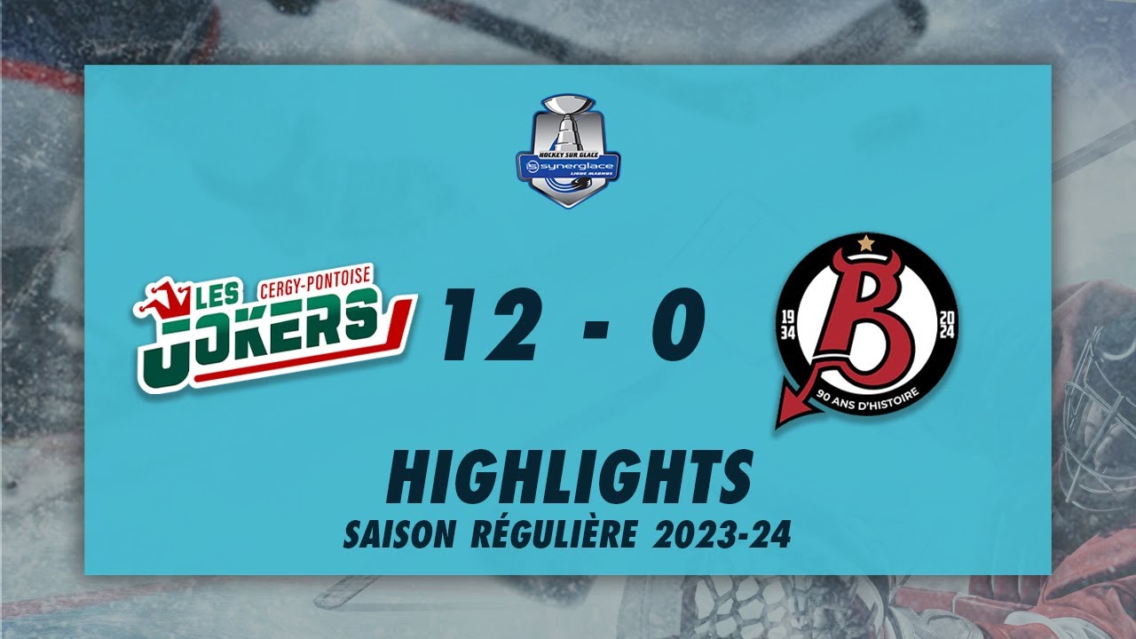 Jokers de Cergy-Pontoise 12-0 Diables Rouges de Briançon - Highlights - Synerglace Ligue Magnus