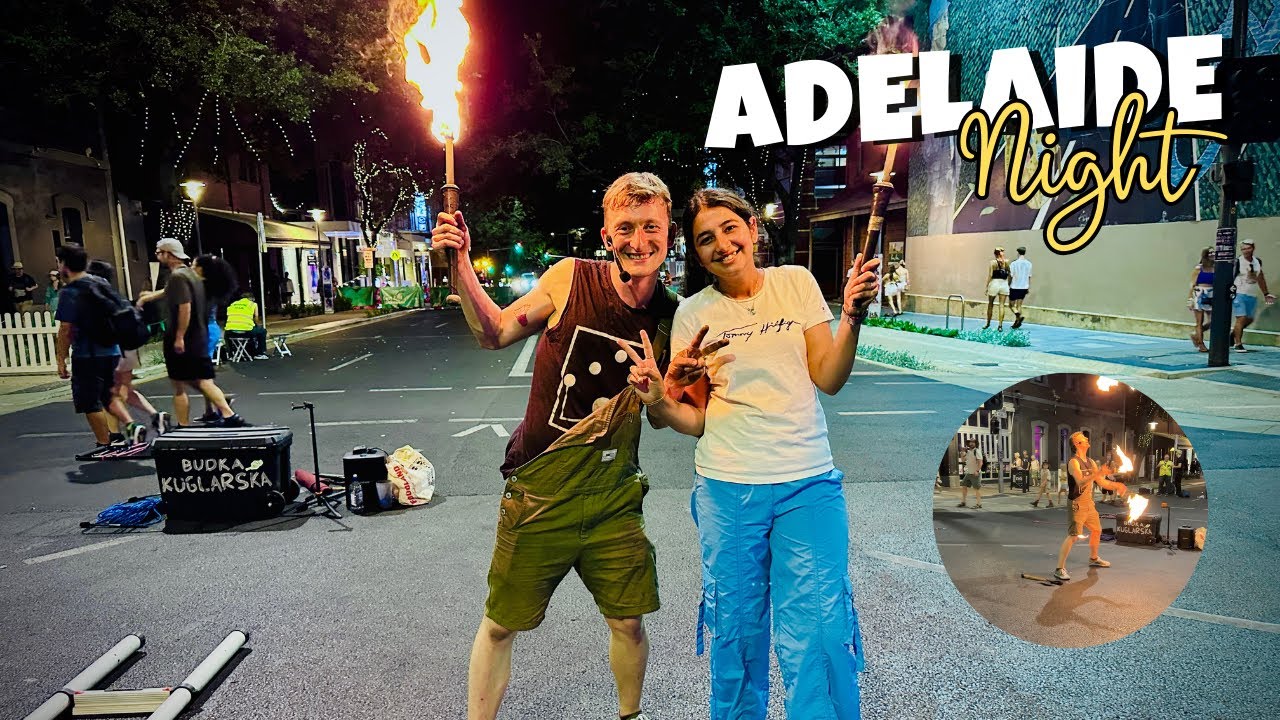 Night Life City Of ADELAIDE 🇦🇺 | Fire Show