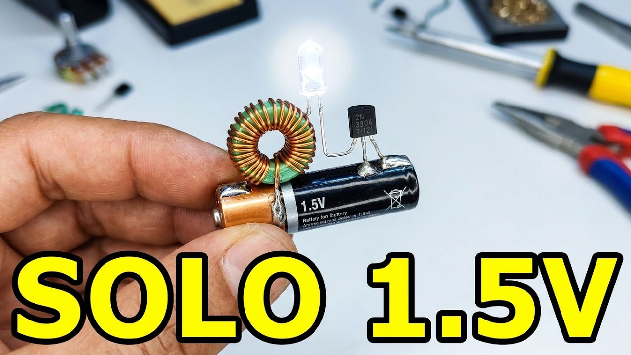 C&oacute;mo Encender LEDs con Solo 1.5V (Circuito Elevador) | Power LED with 1.5V Battery