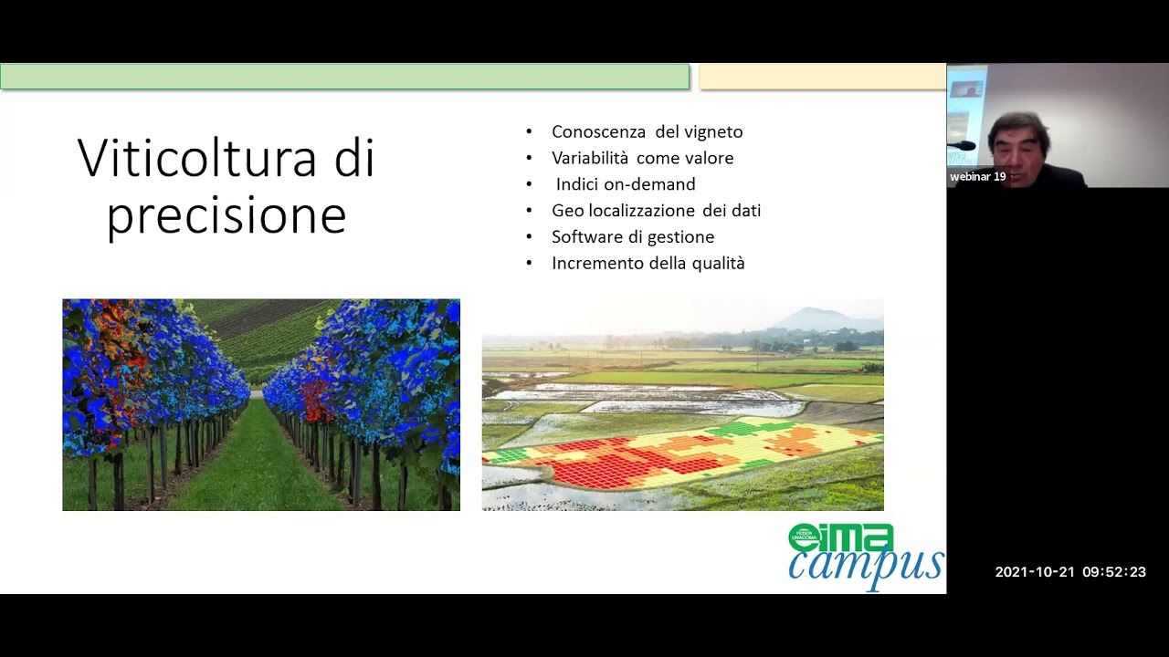 Lezione: Costi della gestione del vigneto con applicazioni anche di viticoltura di precisione