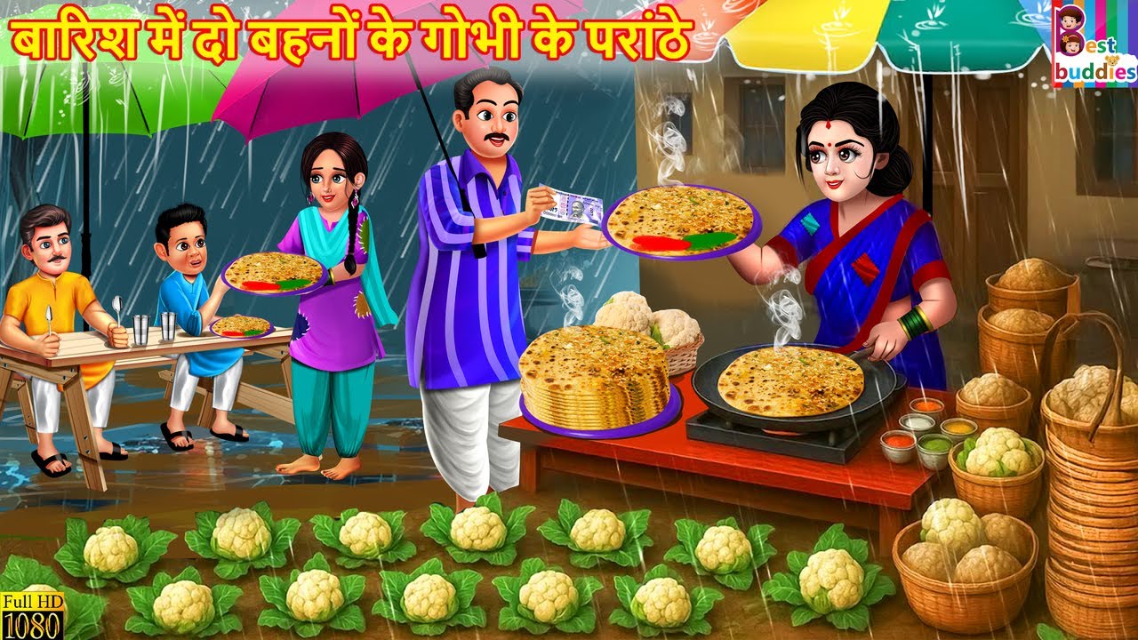 बारिश में दो बहनों के गोभी के परांठे | Gareeb Ke Gobhi Paranthe | Hindi Kahani | Moral Stories