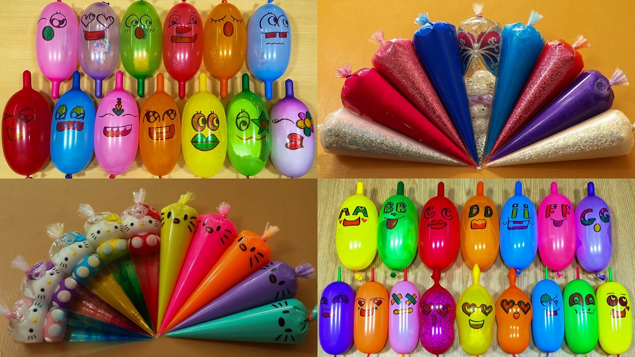 Making Slime with FUN BALLOONS and Piping Bags! Most Relaxing Slime Video#ASMR #566