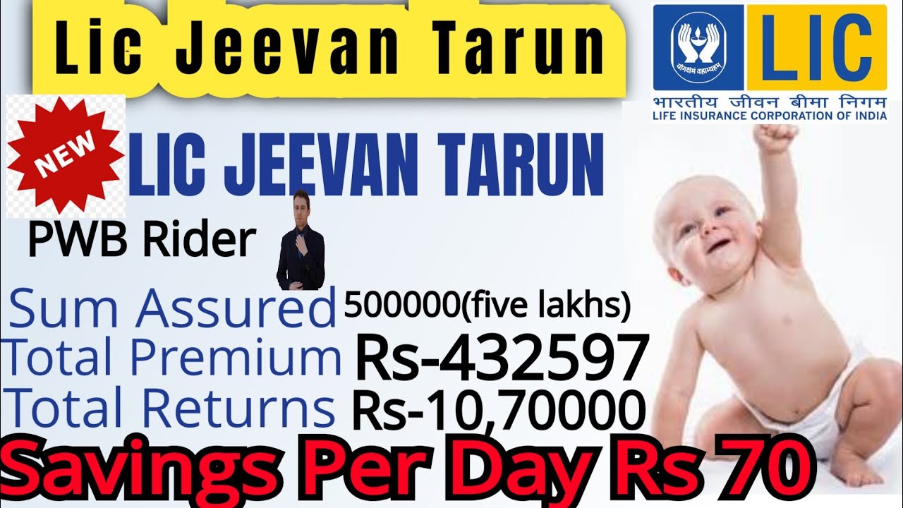LIC Jeevan Tarun plan 934 complete details || plan Example details || LIC JEEVAN TARUN ||
