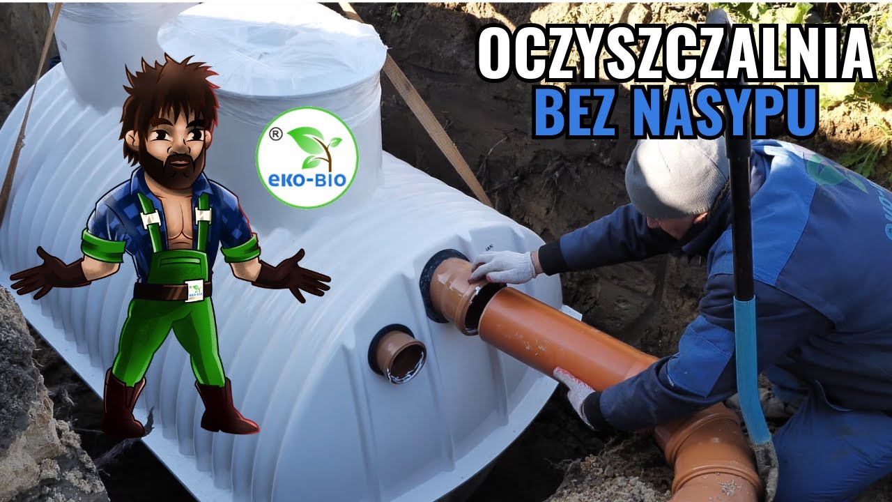 Przydomowa oczyszczalnia biologiczna bez nasypu w ciężkim terenie wodnym