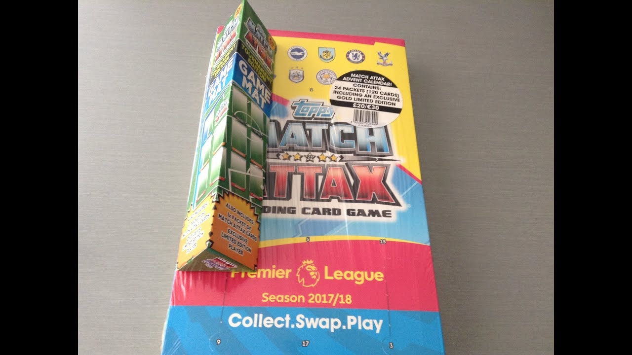TOPPS MATCH ATTAX PREMIER LEAGUE 17/18 **GAME MAT & ADVENT CALENDAR**