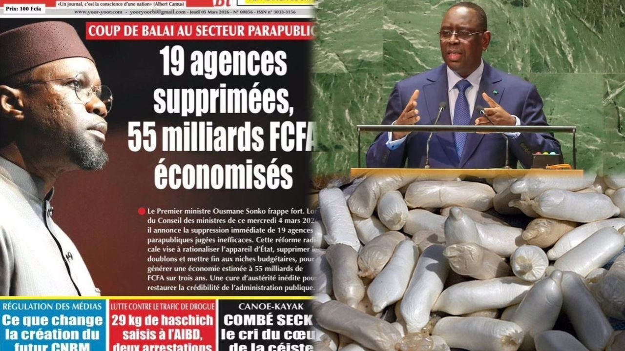 🔴EN DIRECT : Parapublic : 19 agences supprimées, 55 milliards économisés — Macky Sall vise l’ONU.