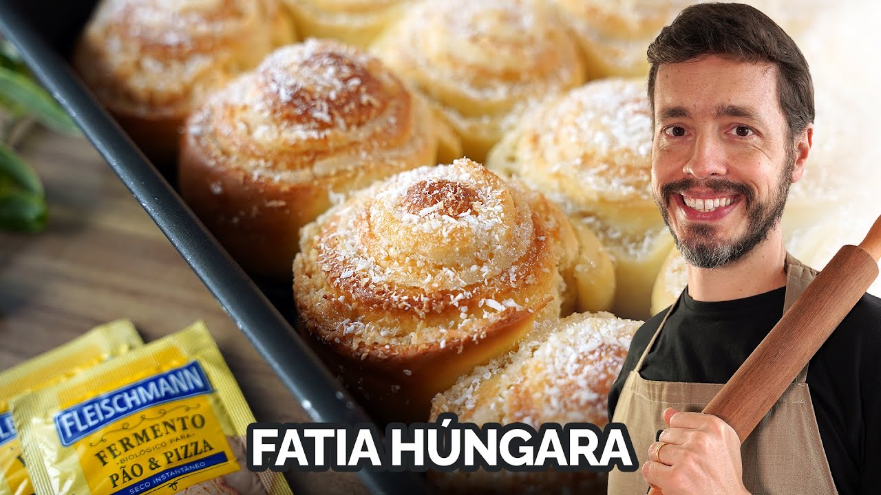 FATIA HÚNGARA - Receita de pão doce de coco com miolo molhadinho