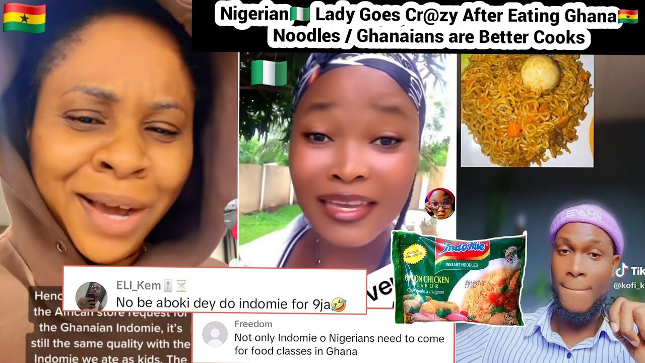 Nigerian🇳🇬 Lady Tastes Ghana🇬🇭 Noodles and Goes Cr@zy Confess Ghanaians🇬🇭Cook Better #ghana