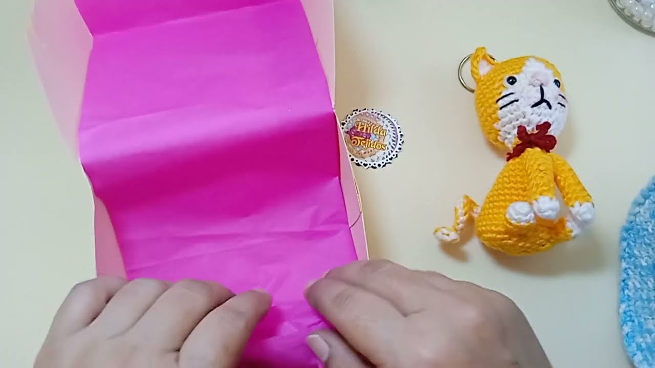 💯 #emprendimiento Empacando pedido de amigurumi Gato a crochet #pedidos ‼️ Hilda Tejidos 🔔