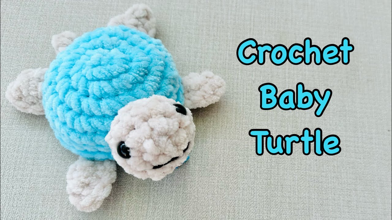 Crochet baby Turtle/ crochet sea Turtle/ Plush yarn makes