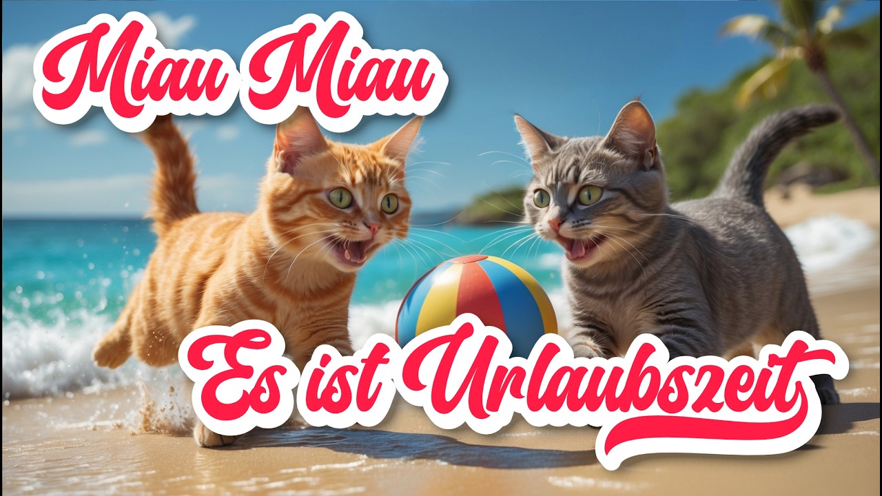 Miau Miau – Es ist Urlaubszeit | Katzen im Urlaub | Ki-PopSong | Ki-Schlager
