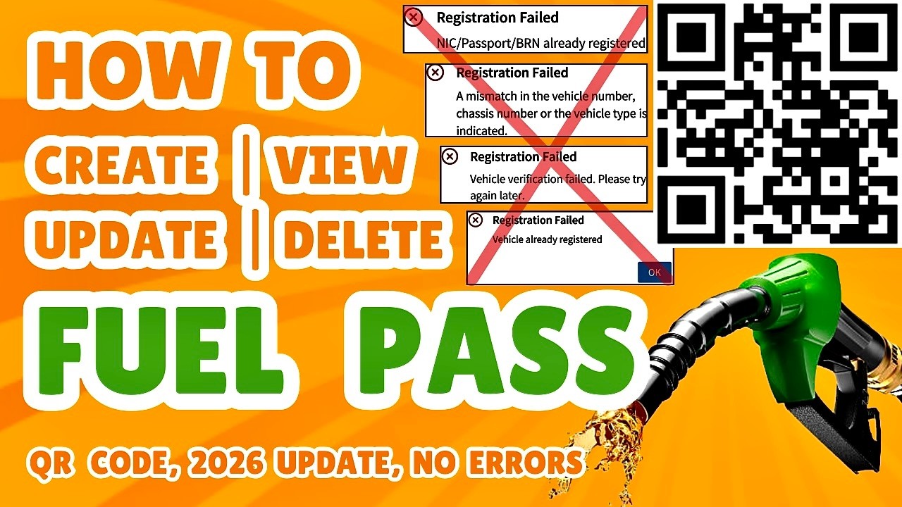 How to Create National Fuel Pass QR | View Fuel Pass QR | Change Fuel Pass QR | Delete Fuel Pass QR