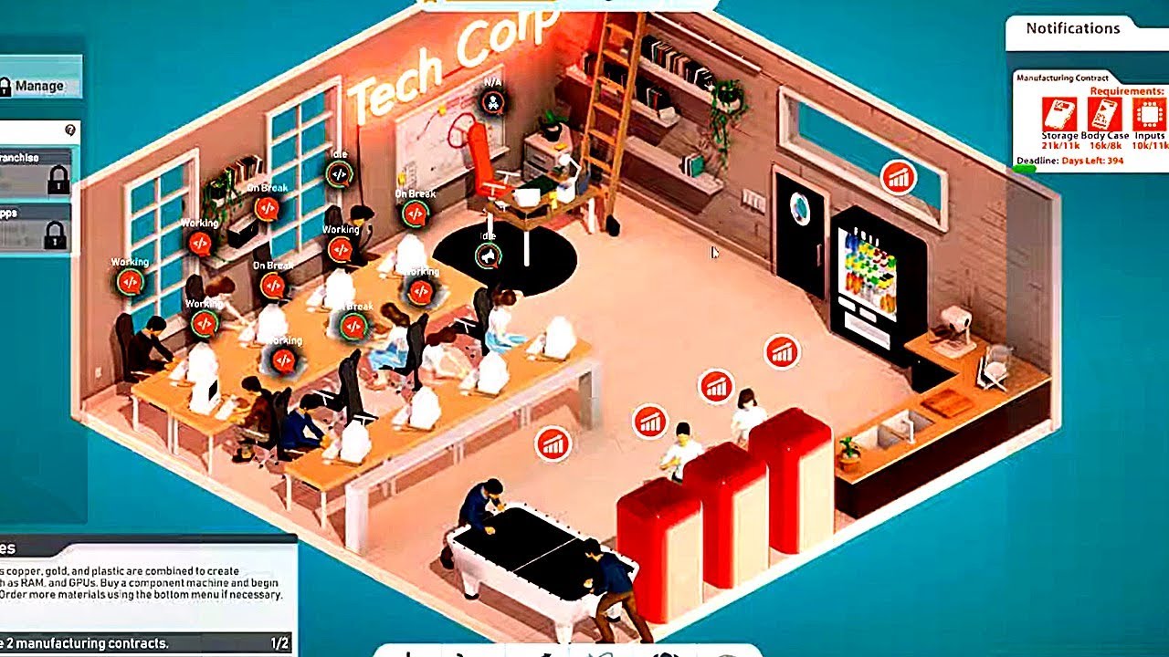 TECH CORP - Walkthrough Part 3 | Buying Component Machines & Manufacturing Hardware