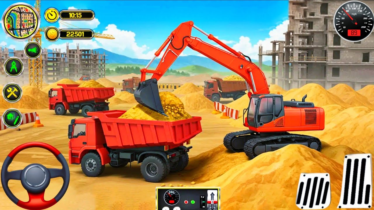 Real City Construction Games - Heavy JCB Excavator Construction Games 3D - Android GamePlay