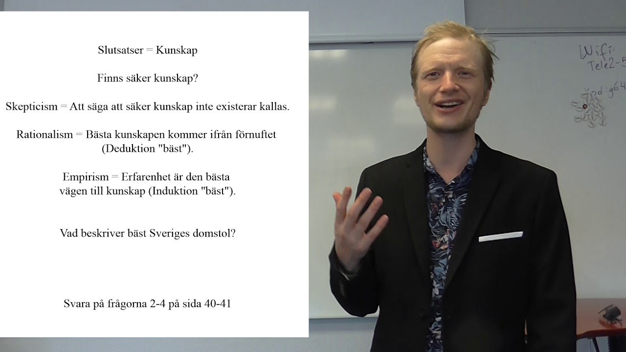 Filosofi - Lektion 2 - Kunskap, sanning, vetenskapsfilosofi
