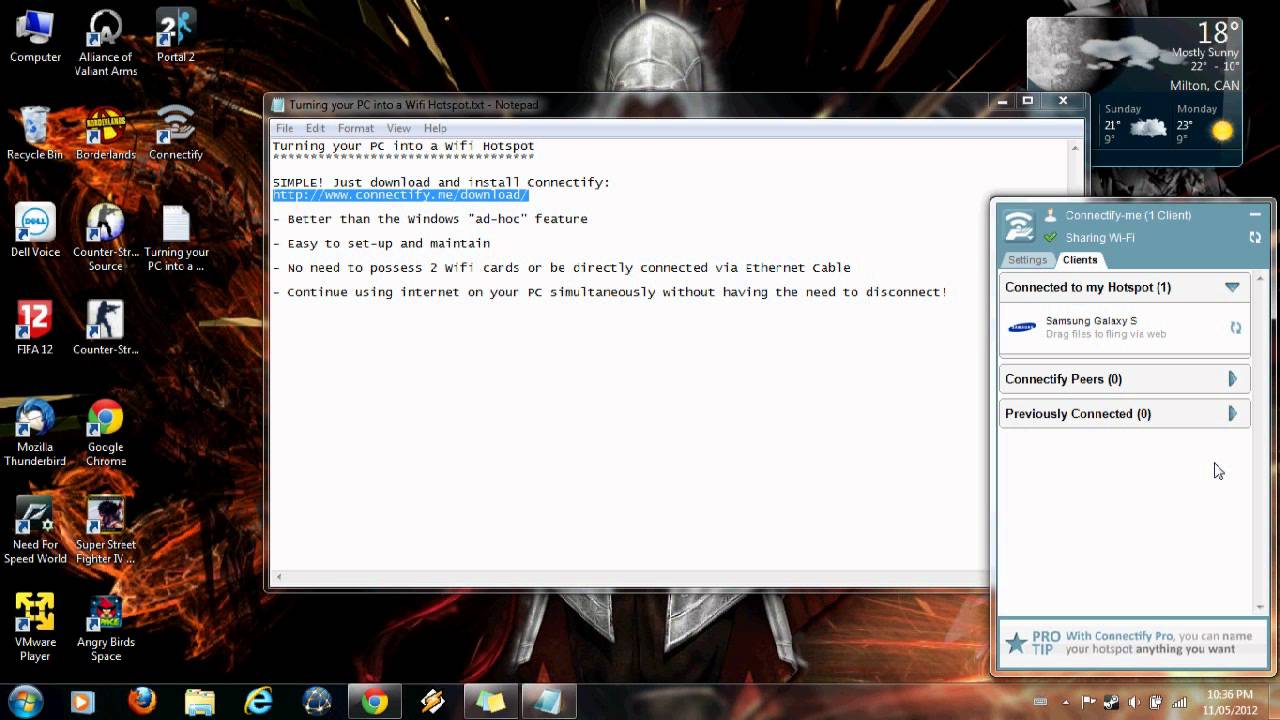 [TUTORIAL] Turning your PC into a Wifi Hotspot [HD]