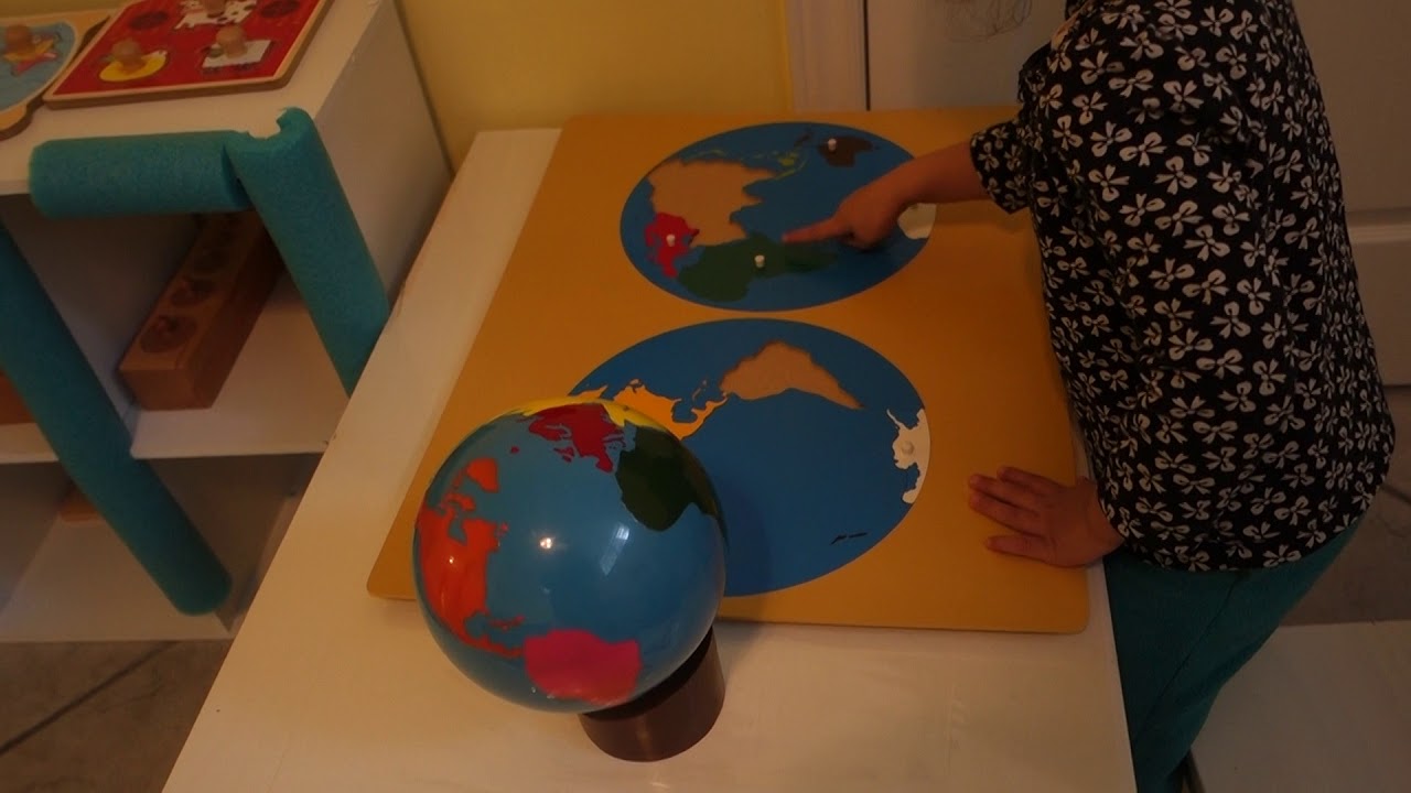Hemisphere Puzzle Map
