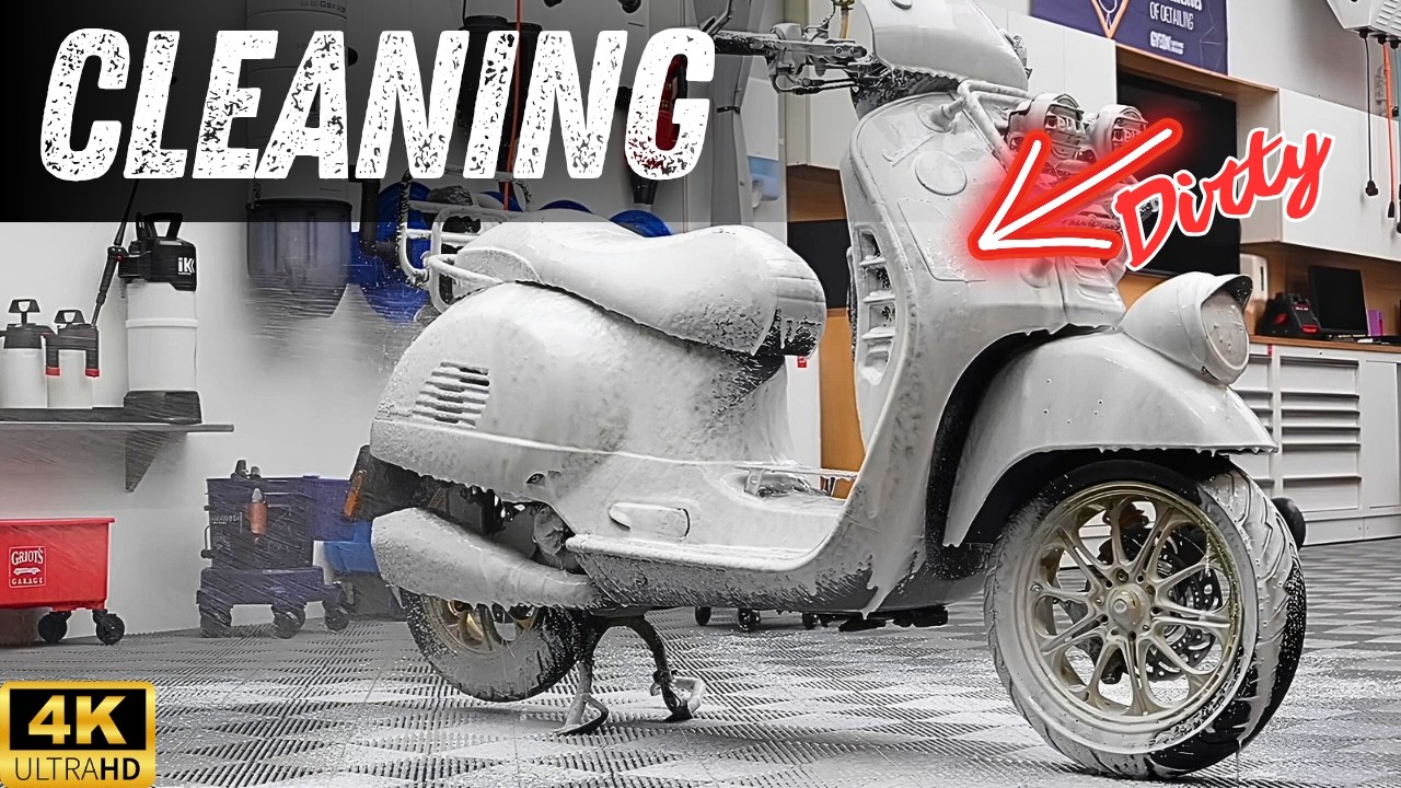 For the first time in 3 years, Vespa Sei Giorni II s cleaning - ASMR