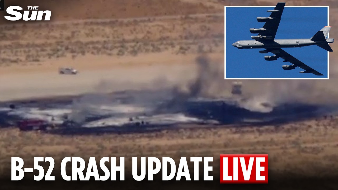 LIVE: Official update after B-52 crash in California kills all 8 crew