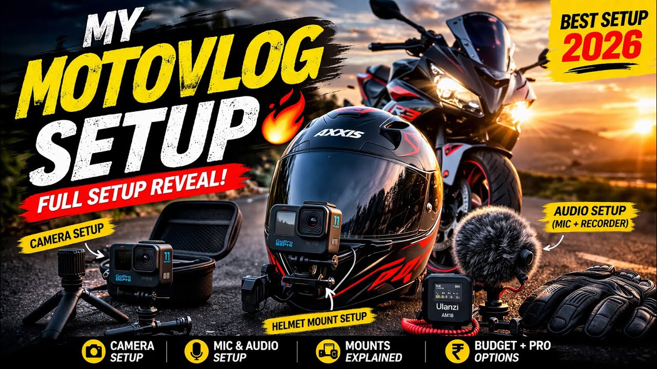 Motovlogging Gear I Use | Complete Setup Explained 😍 @thebikersg 