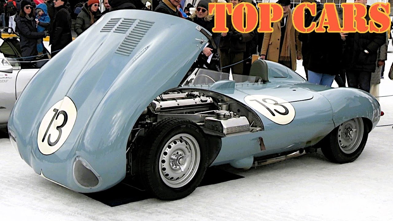 TOP Classic Cars Fired-Up in Snow on a Frozen Lake in Switzerland