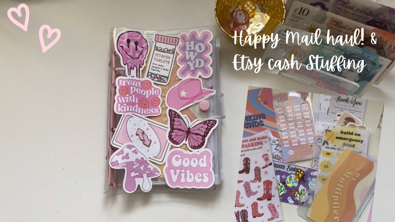 ETSY CASH STUFFING AND ETSY HAPPY MAIL HAUL! NEW SAVINGS CHALLENGES