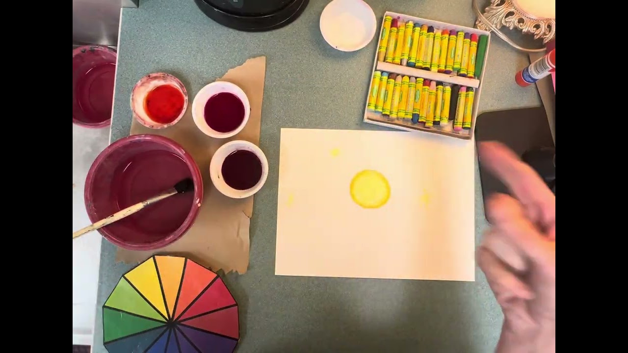 Watercolor sky - process art