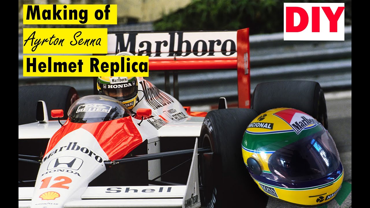 How to custom paint a helmet? Ayrton Senna Helmet DIY in 3 minutes