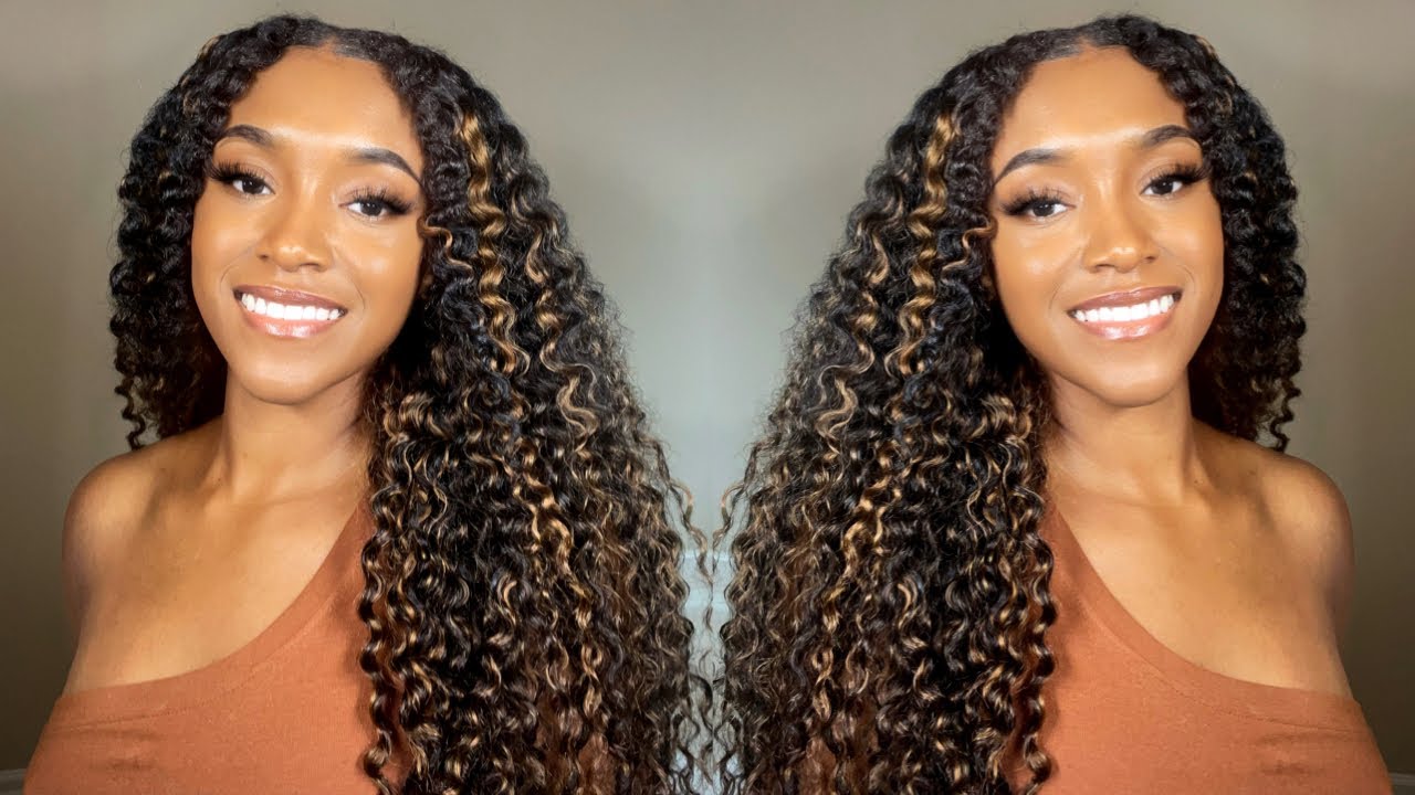 VIBRANT OMBRE CURLY V-PART WIG FT. UNICE HAIR | BEGINGER FRIENDLY