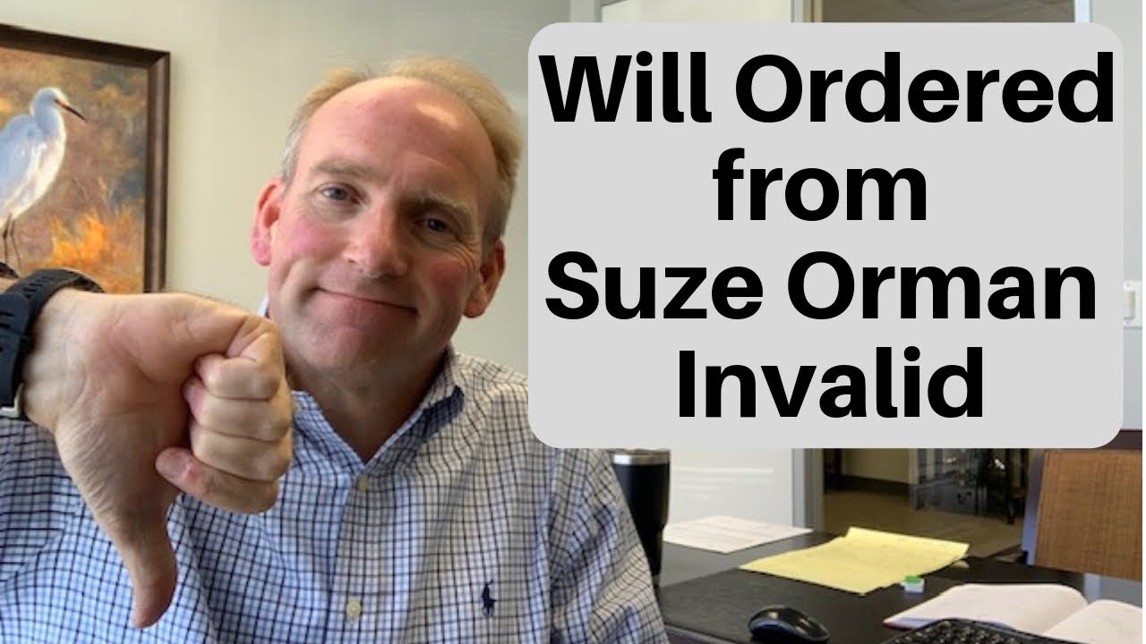 Deceased’s Suze Orman Will Invalid in Louisiana
