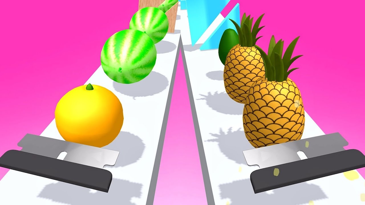 Slicer Runner Game! Satisfying and relaxing ASMR slicing video