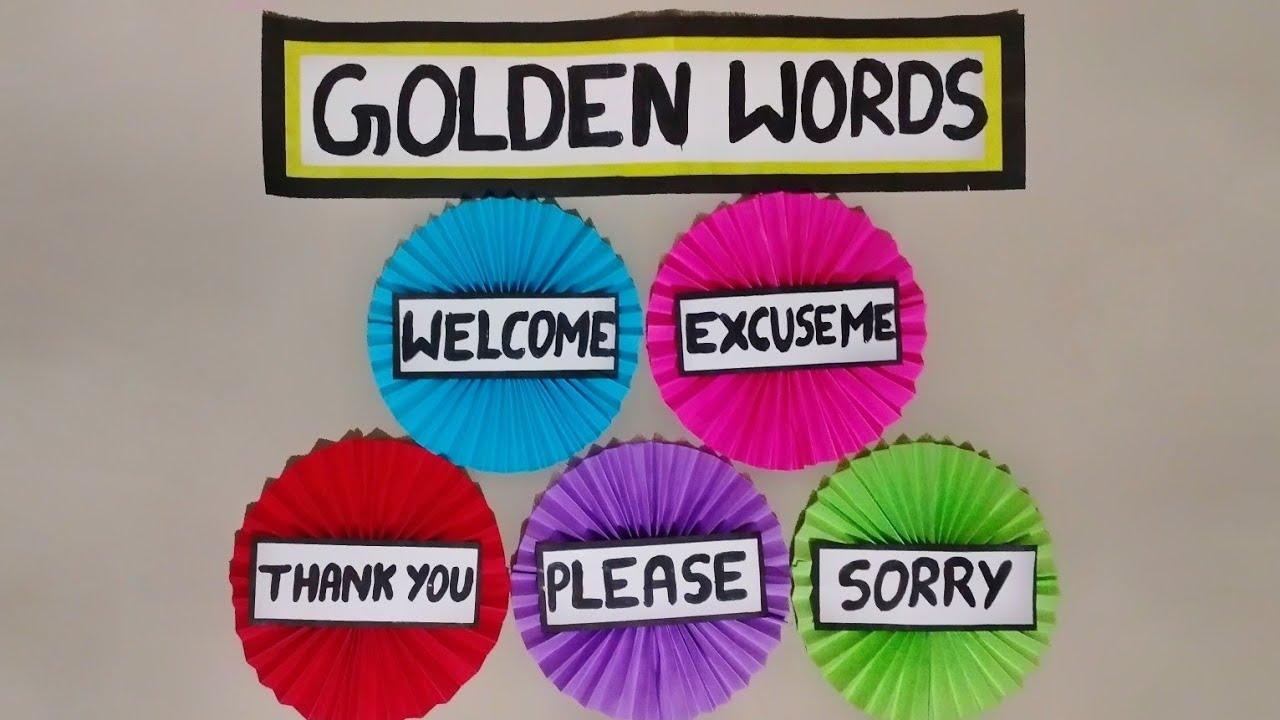Magic words chart | classroom decoration | diy charts craft | easy charts | golden words chart