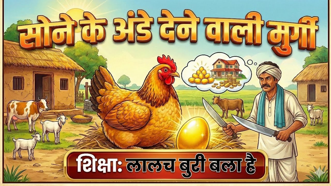 🐔✨🥚 सोने का अंडा देने वाली मुर्गी 🥚✨🐔 | The Hen That Laid the Golden Egg | 