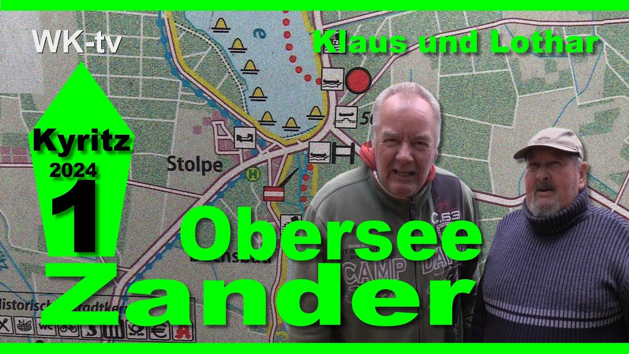 Lothar auf Zander am Obersee in Kyritz 2024 - Angelgeschichten mit Klaus auf Wittstock TV