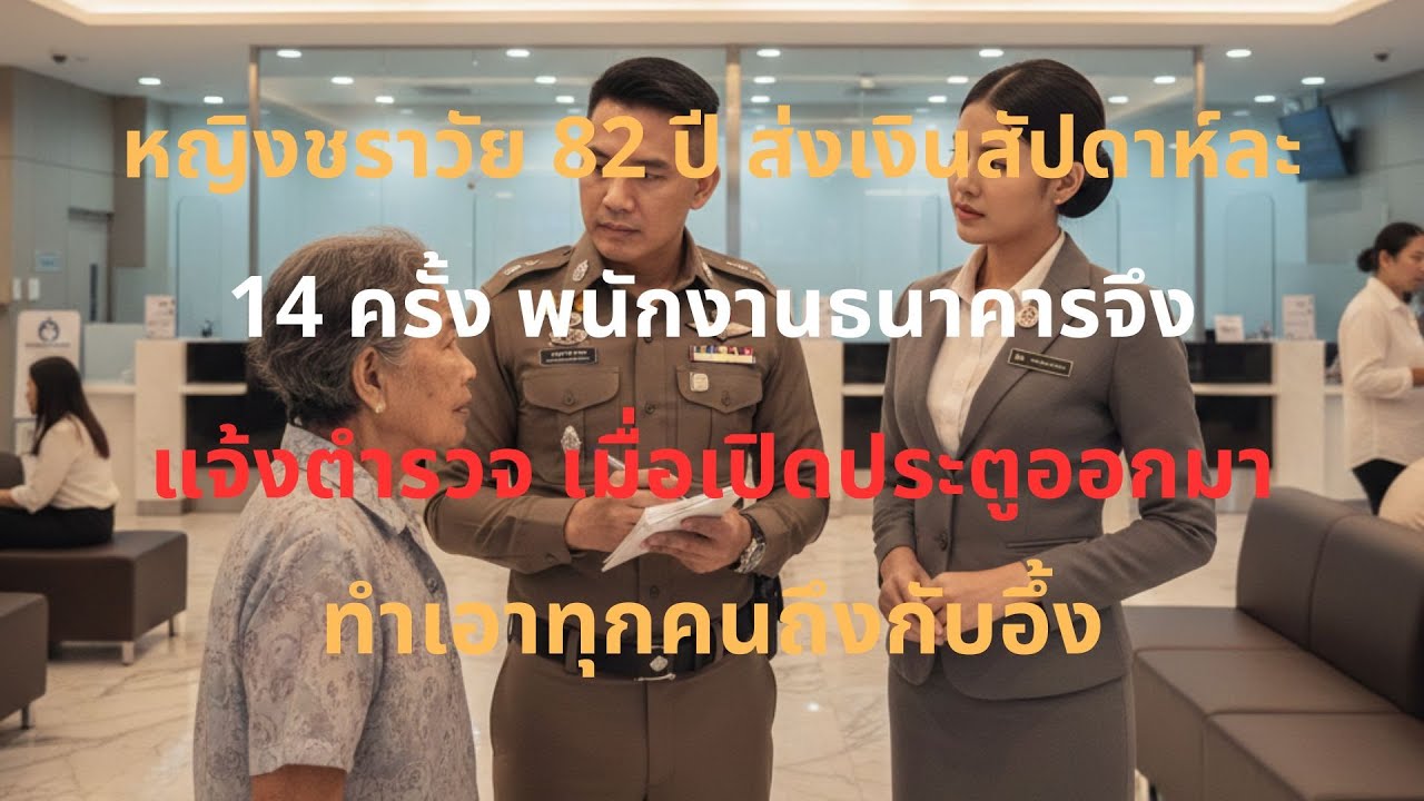 คุณยายวัย 82 ปี โอนเงิน 14 ครั้งในหนึ่งสัปดาห์ พนักงานธนาคารแจ้งตำรวจ เมื่อประตูเปิดออก ทำเอาทุกคน..