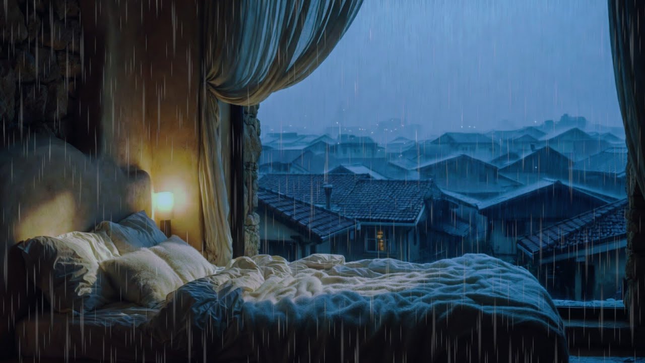 “ASMR Heavy Rain Sounds 🌧️ Deep Sleep Instantly | Insomnia Relief Night Ambience”
