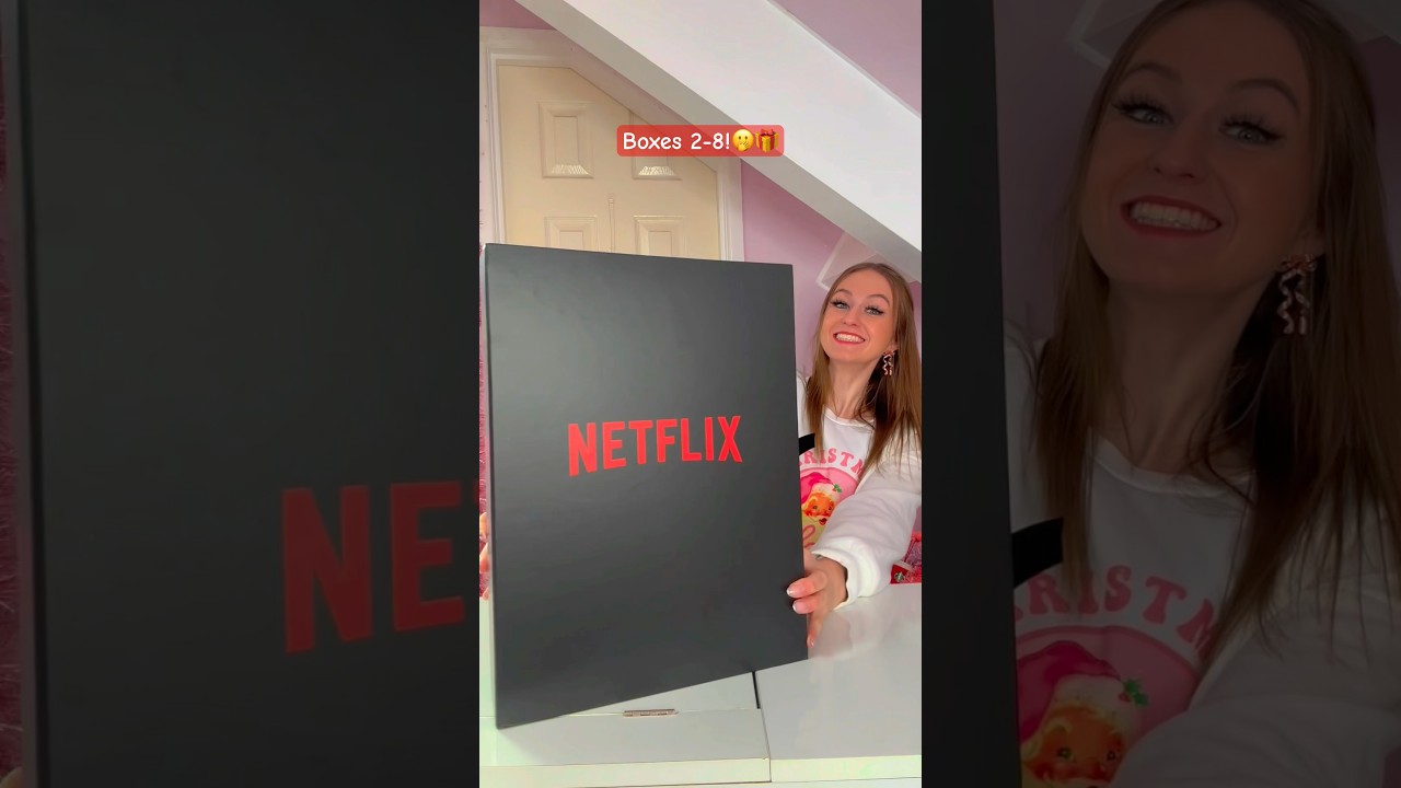 [ASMR] UNBOXING THE *WORLDS BIGGEST* NETFLIX ADVENT CALENDAR 2024!!😱🎬🎁⁉️ (BOXES 2-8!!🫢) #Shorts