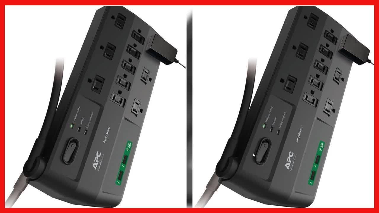 APC Performance Surge Protector with USB Ports, P11U2, 11 Outlet Power Strip, 2880 Joule Surge Prote