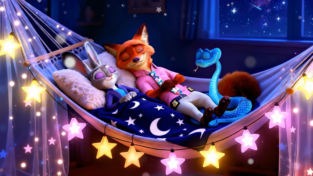Calming Night Music 💫 Deep Sleep Journey with Zootopia's Judy, Nick & Gary De'Snake 💤
