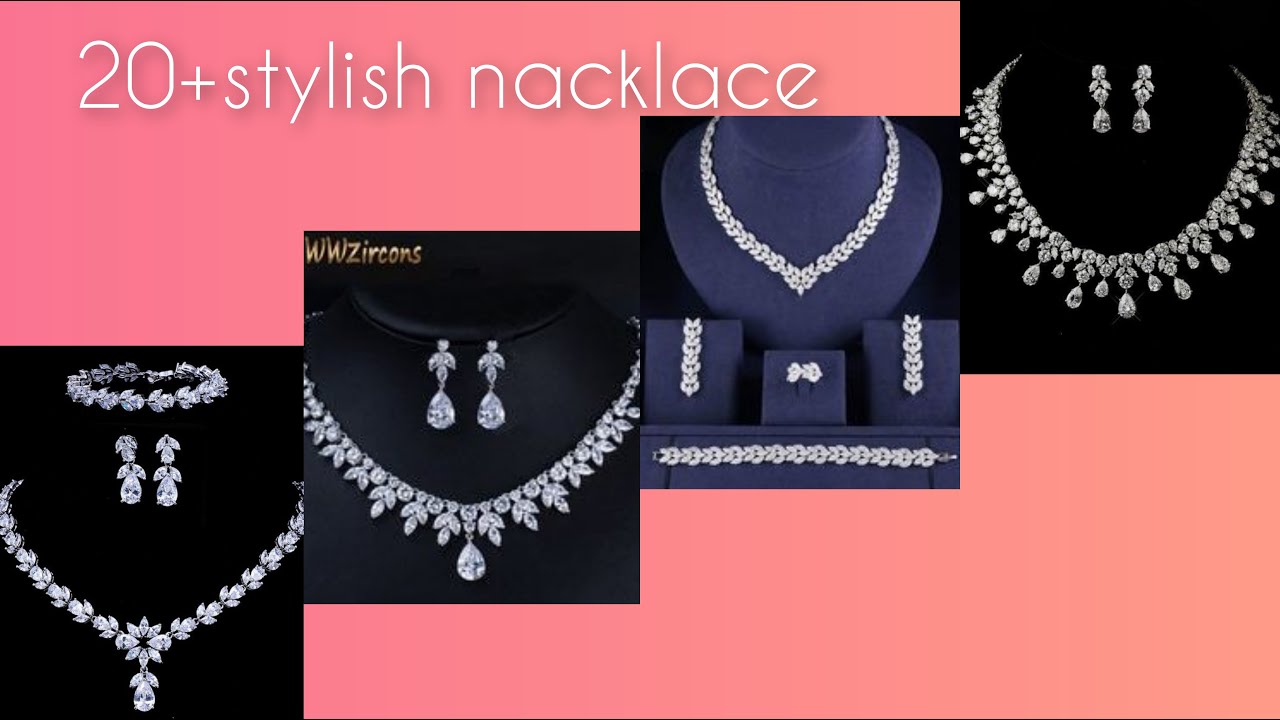 latest elegant silver stone necklace stylish jewellery set design # 2021#2022 #necklace #jwellery