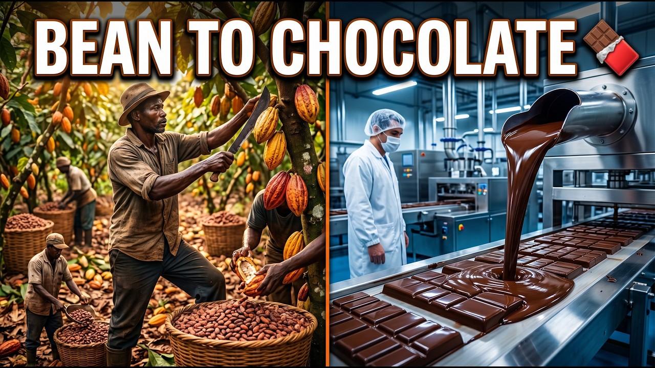 Cocoa Beans to Chocolate Bars - The Complete Factory Process